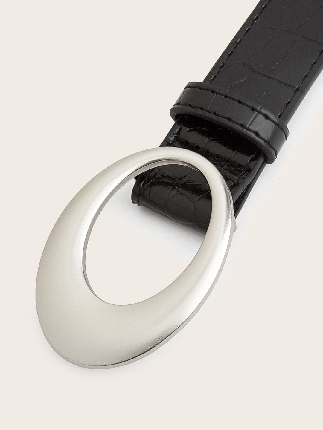 PU leather solid metal decor belt  | Festival Outfits Women