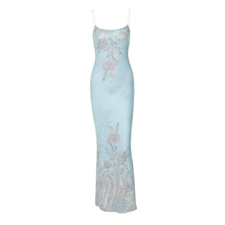Flower print spaghetti strap cami maxi dress  | Festival Outfits Women