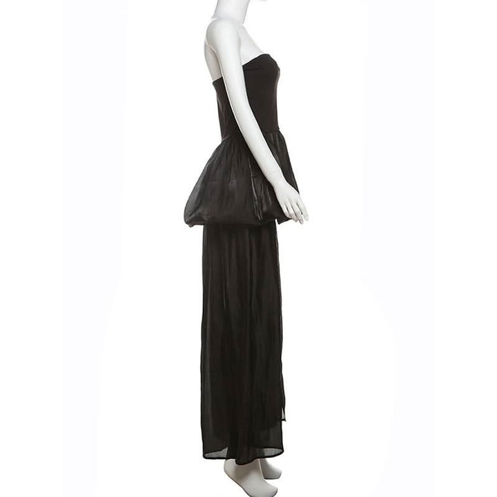 Ruched solid backless tube mini dress  | Festival Outfits Women