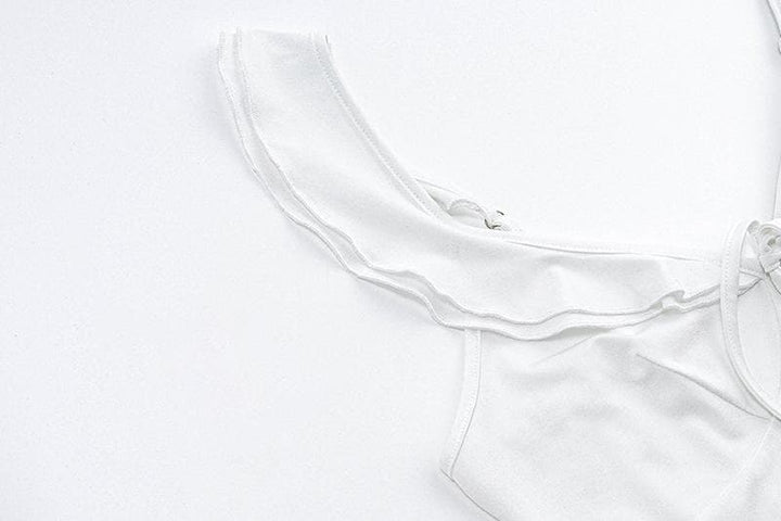 V neck slit knotted backless cami mini dress  | Festival Outfits Women