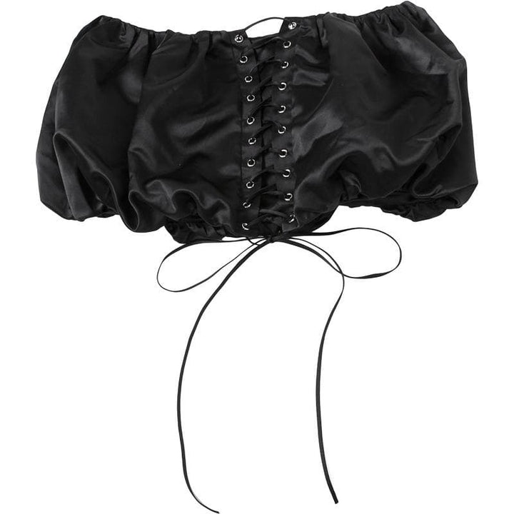 Lace up solid ruched ribbon mini skirt  | Festival Outfits Women