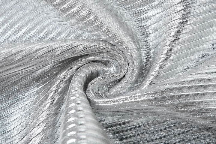 Metallic gloves zip-up tube top  | Festival Outfits Women