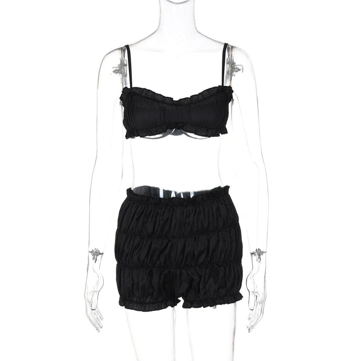 Smocked ruched solid cami pant set  | Festival Outfits Women