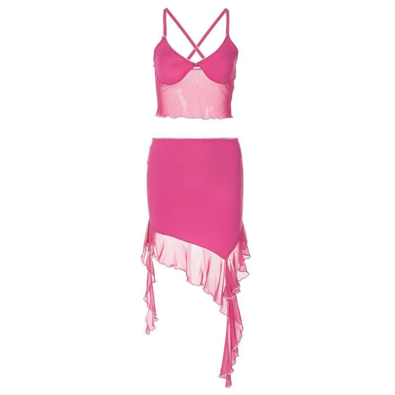 Saitin siket mai tsayi da aka yi da roba mai kauri da aka yi da roba mai kauri da aka yi da cami | Kayan Biki na Mata