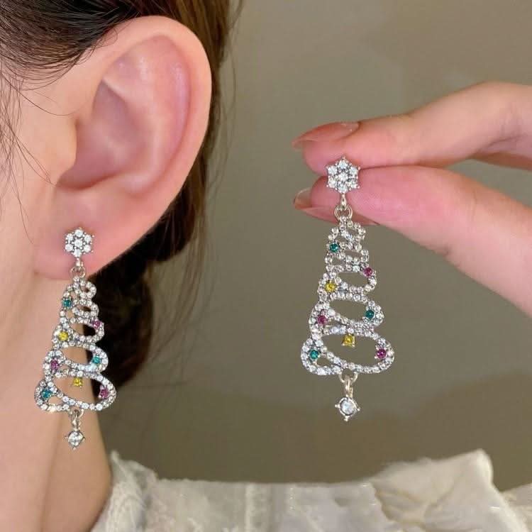 Faux pearl pendant christmas tree decor drop earrings  | Festival Outfits Women