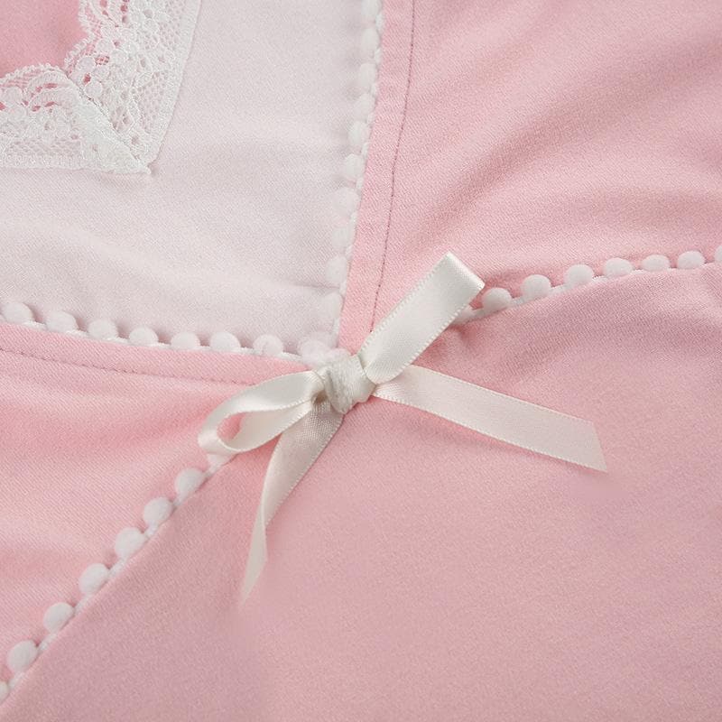 Takalmin dogon hannu na halter patchwork bowknot | Kayan Biki na Mata