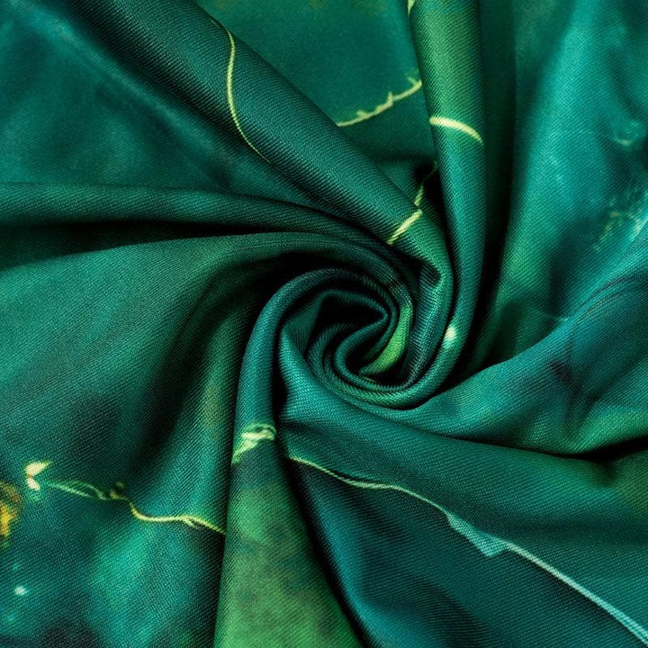 One shoulder print ruched maxi dress  | Festival Outfits Women