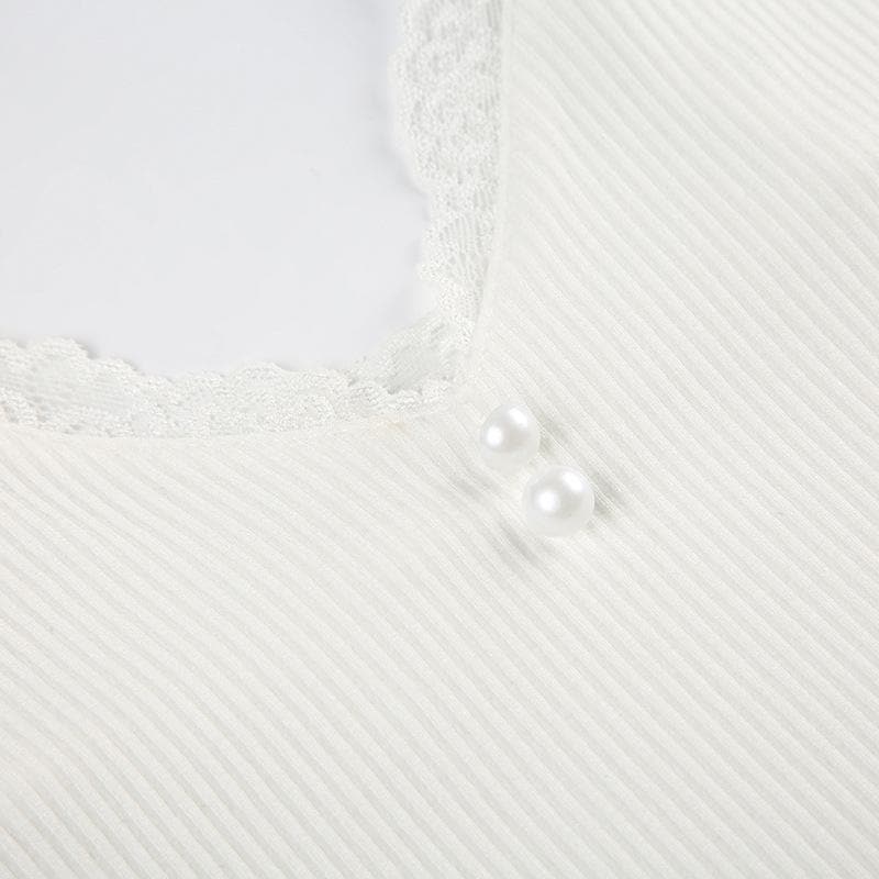 Kayan jikin mata masu kama da na lace hem mai ribibi da wuyan hannu | Kayan bikin mata