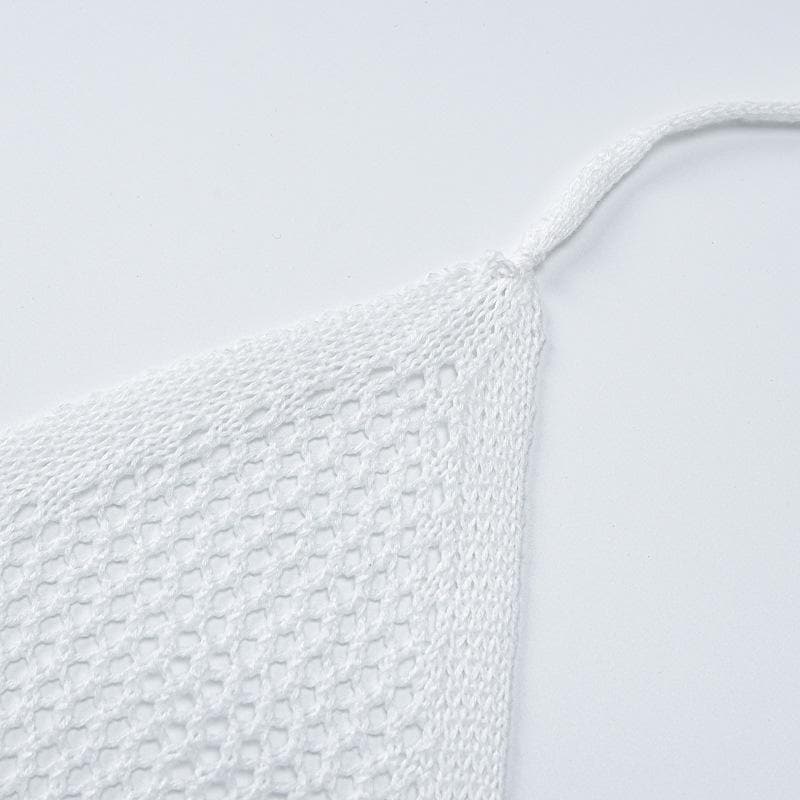 Riga mai zurfi mai kama da V wacce aka saka a wuyan Halter | Kayan Biki na Mata