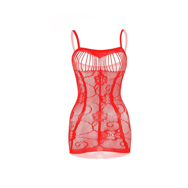 Lace hollow out solid cami cut out mini dress  | Festival Outfits Women