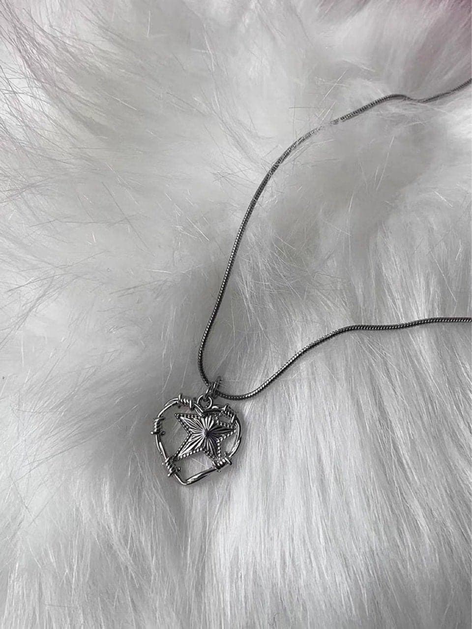 Star pendant metal chain layered choker necklace  | Festival Outfits Women