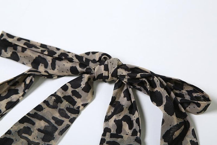 Halter leopard print backless top  | Festival Outfits Women  | Cheetah Print Top