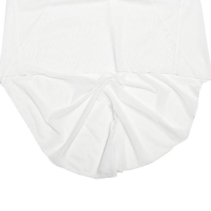 Riga mai dogon hannu mai sheer zip-up dinki mai dinki | Kayan Biki na Mata