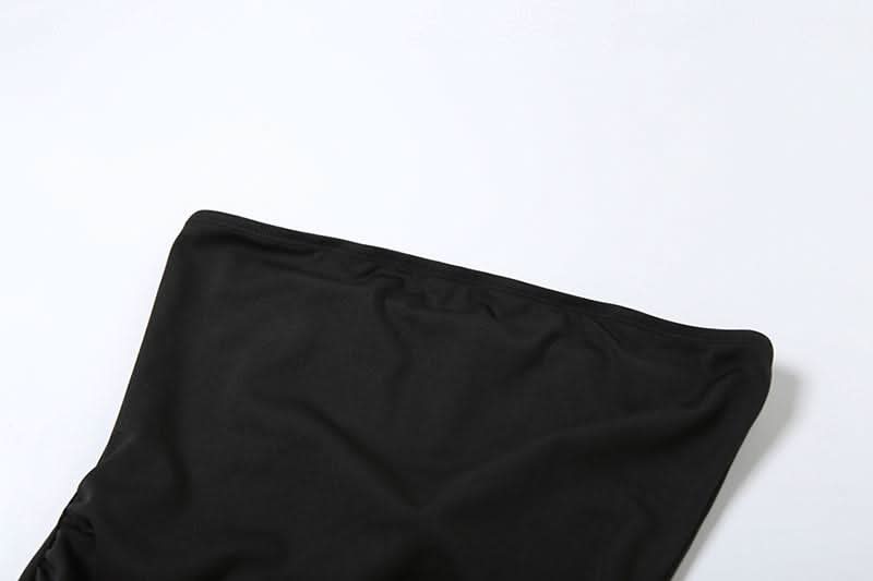Irregular backless solid tube midi dress  | Festival Outfits Women
