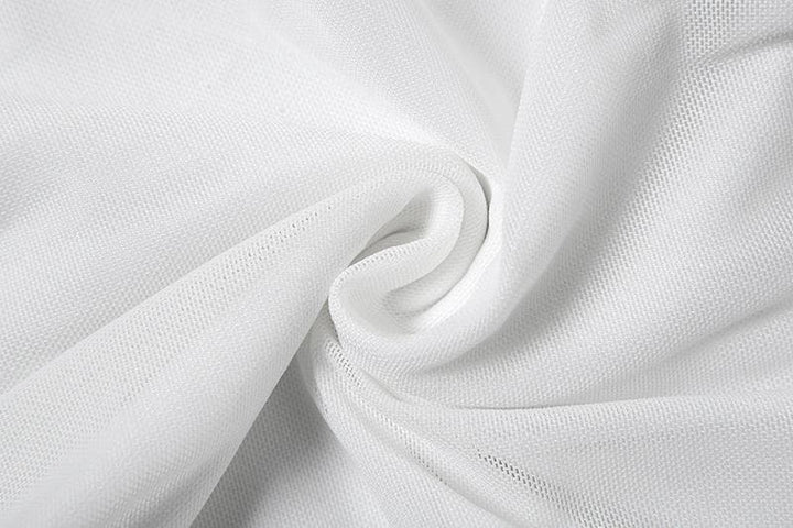 Ruffle mesh ruched irregular solid tube top  | Festival Outfits Women