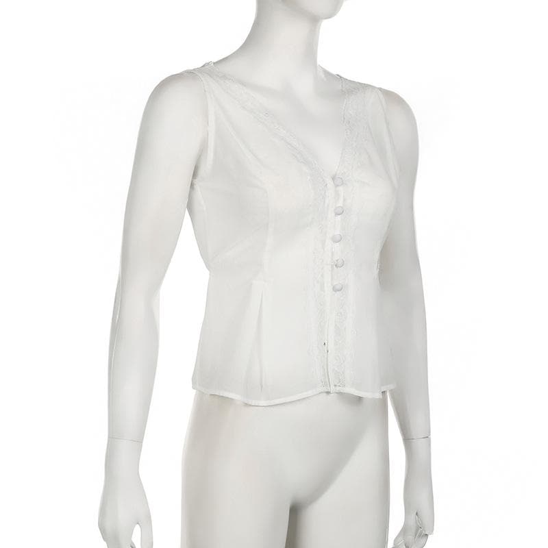 Maɓallin wuyan V mai lace mai ƙarfi | Kayan Biki na Mata