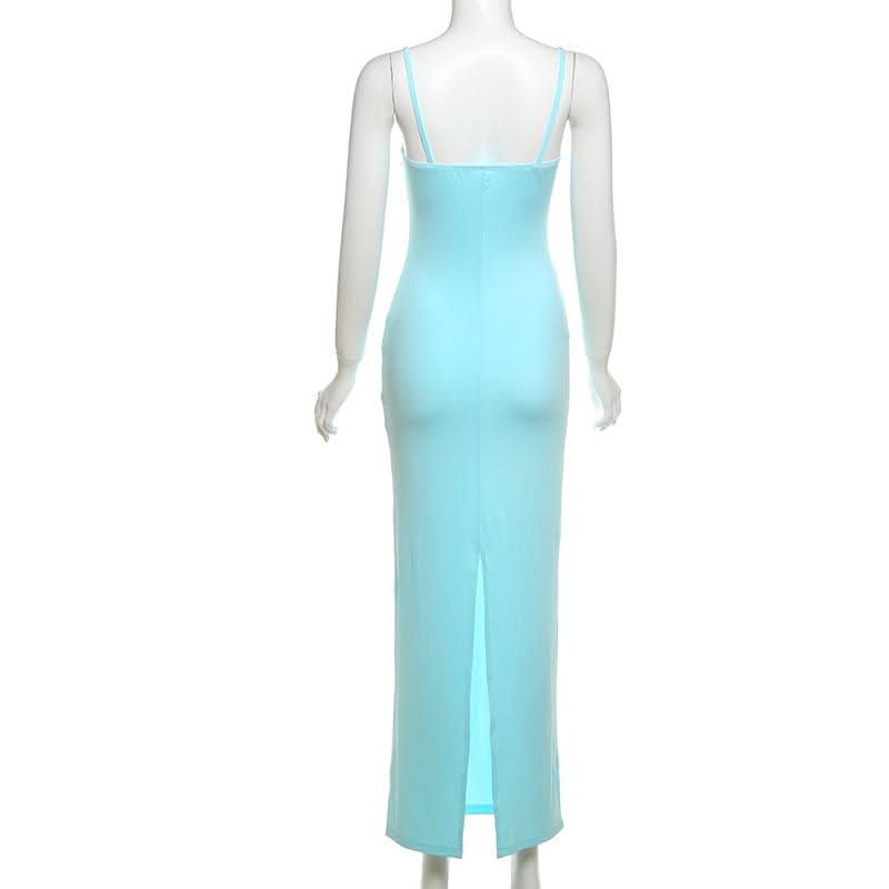 Lace hem backless cami maxi dress  | Festival Outfits Women