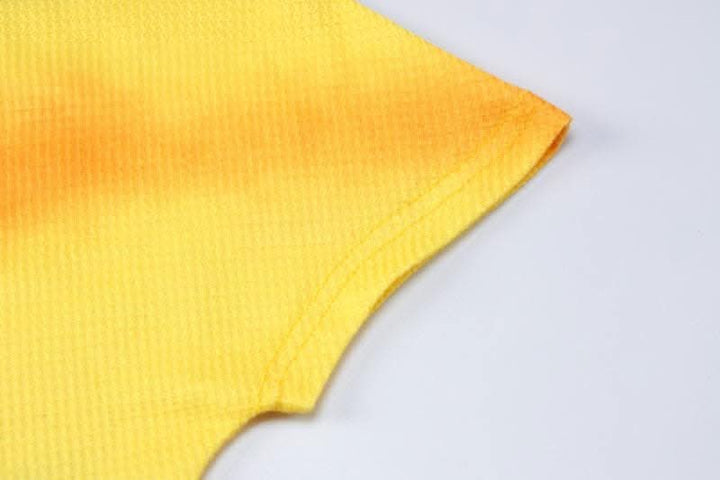 Tie dye contrast short sleeve crewneck mini dress- Final Sale-final-sale  | Festival Outfits Women