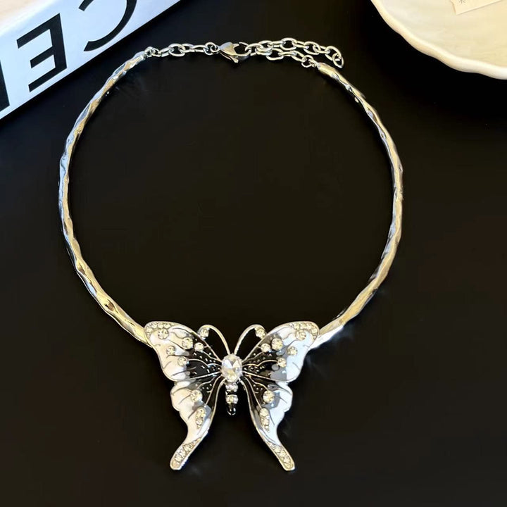 Butterfly rhinestone choker necklace  | Festival Outfits Women