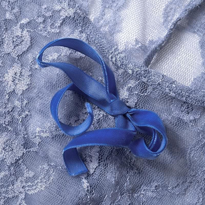 Long sleeve see through bowknot lace jumpsuit-final-sale  | Festival Outfits Women