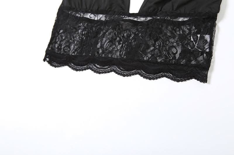 Halter v neck lace backless maxi skirt set  | Festival Outfits Women