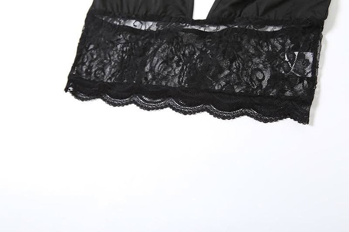 Halter v neck lace backless maxi skirt set  | Festival Outfits Women