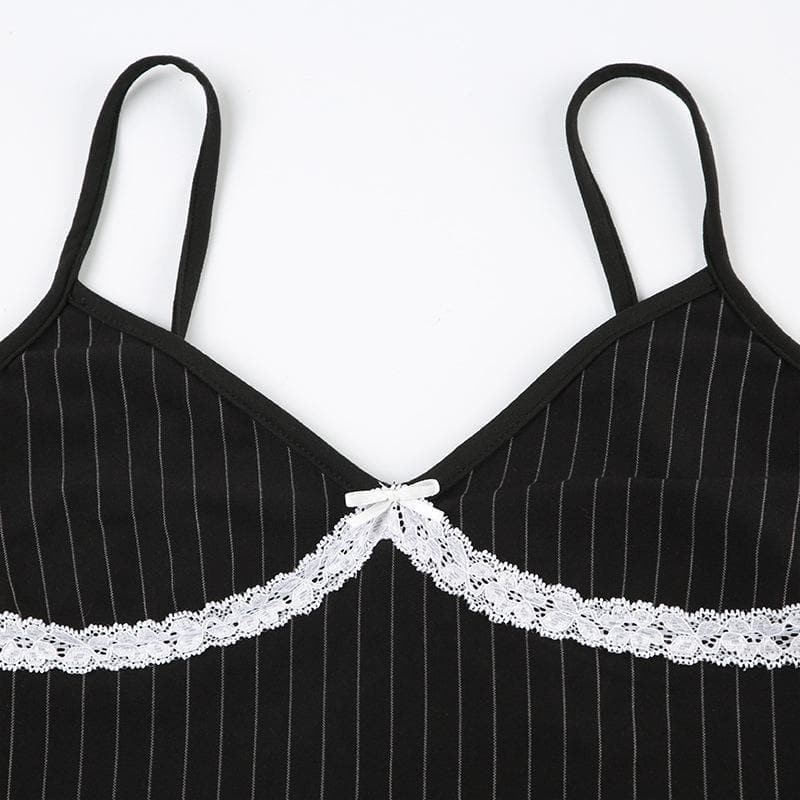 Tsoffin riguna masu ratsi da wuyan Bowknot | Kayan Biki na Mata