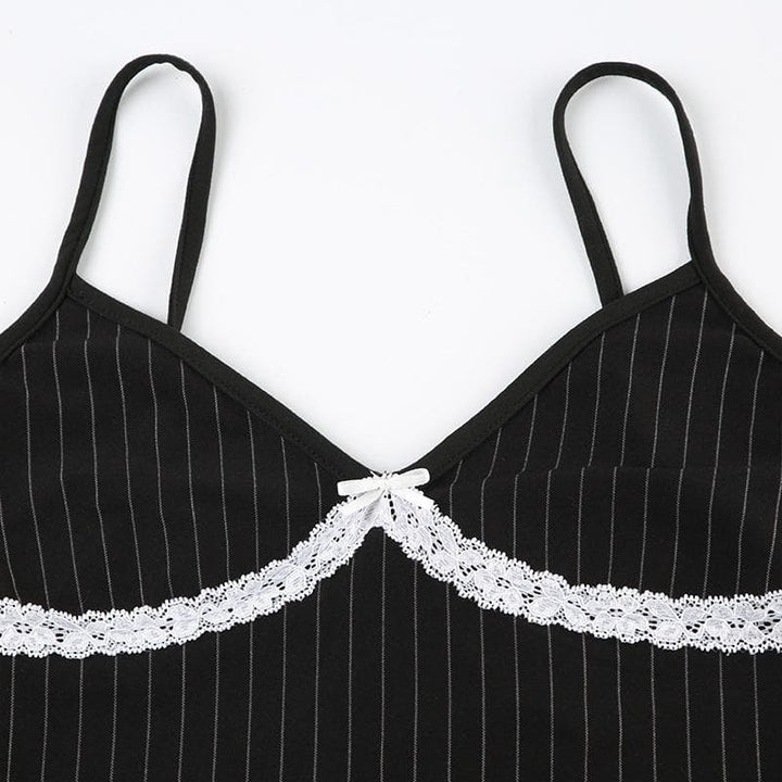 Tsoffin riguna masu ratsi da wuyan Bowknot | Kayan Biki na Mata