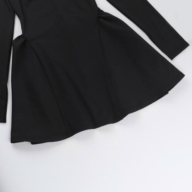 Long sleeve sweetheart neck bowknot mini dress  | Festival Outfits Women