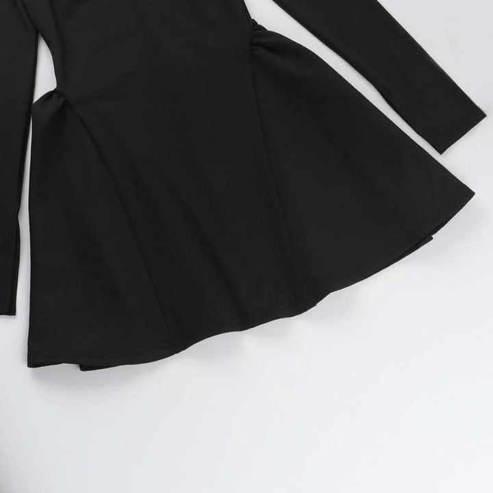 Long sleeve sweetheart neck bowknot mini dress  | Festival Outfits Women