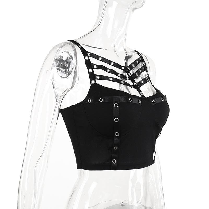 Hollow out backless solid sleeveless crop cut out top  | Festival Outfits Women