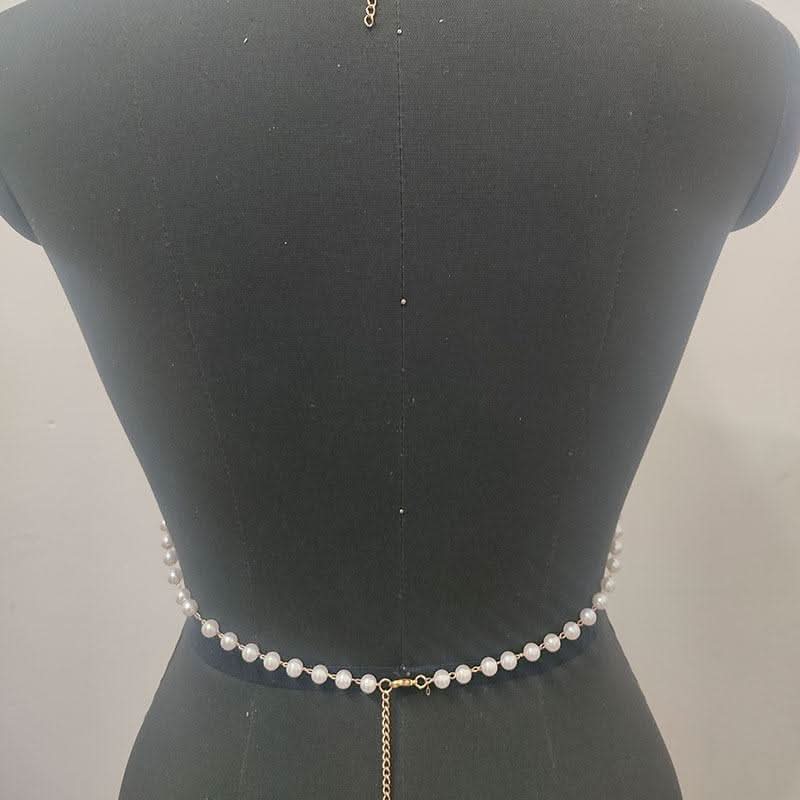 Halter backless beaded hollow out cut out top  | Festival Outfits Women