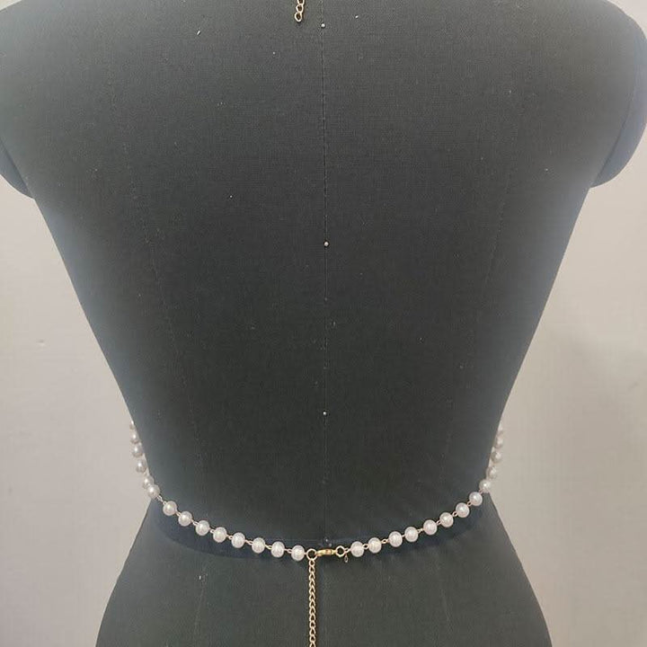 Halter backless beaded hollow out cut out top  | Festival Outfits Women