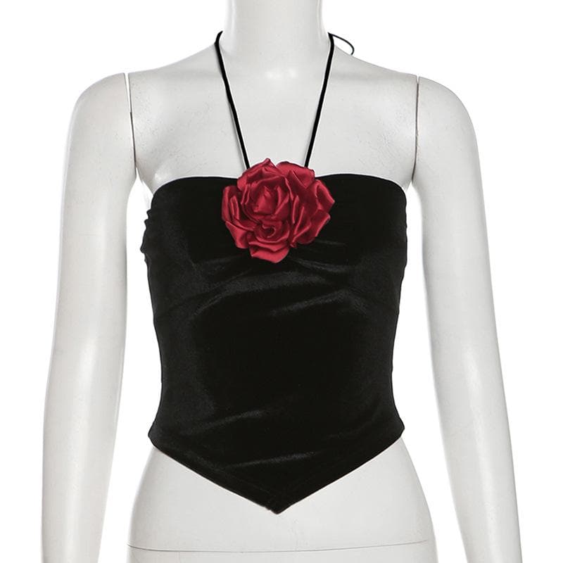 Tufafin fensir na Halter velvet mai laushi mara baya | Kayan Biki na Mata