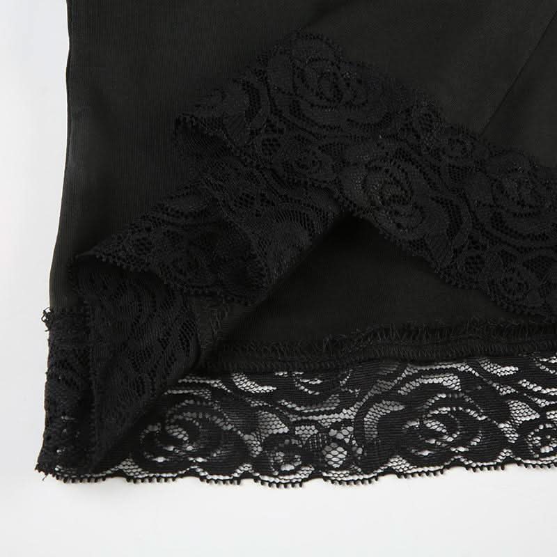 Beaded v neck lace hem backless cami top  | Festival Outfits Women