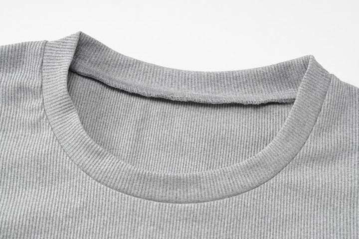 Saitin gajeren wando mai ɗaure da aka yi da crewneck | Kayan Biki na Mata