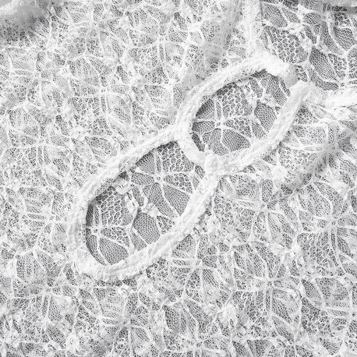 Hollow out lace see through cami cut out mini dress-final-sale  | Festival Outfits Women