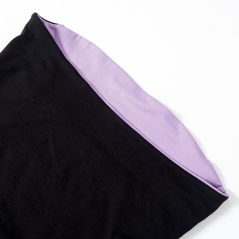 Contrast backless 2-way tube top  | Festival Outfits Women