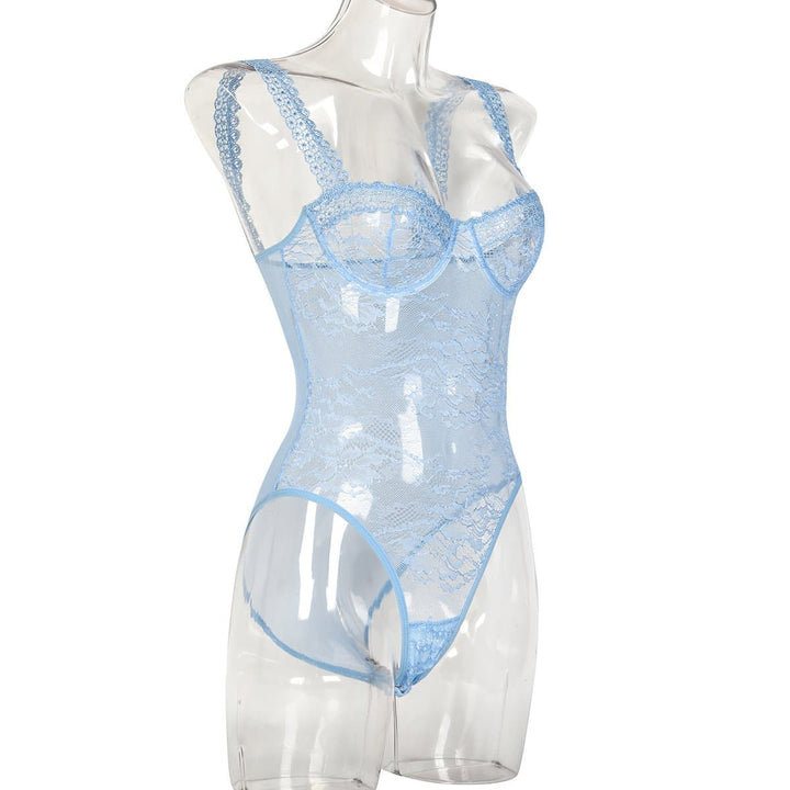 Sheer lace see through backless cami bodysuit  | Festival Outfits Women