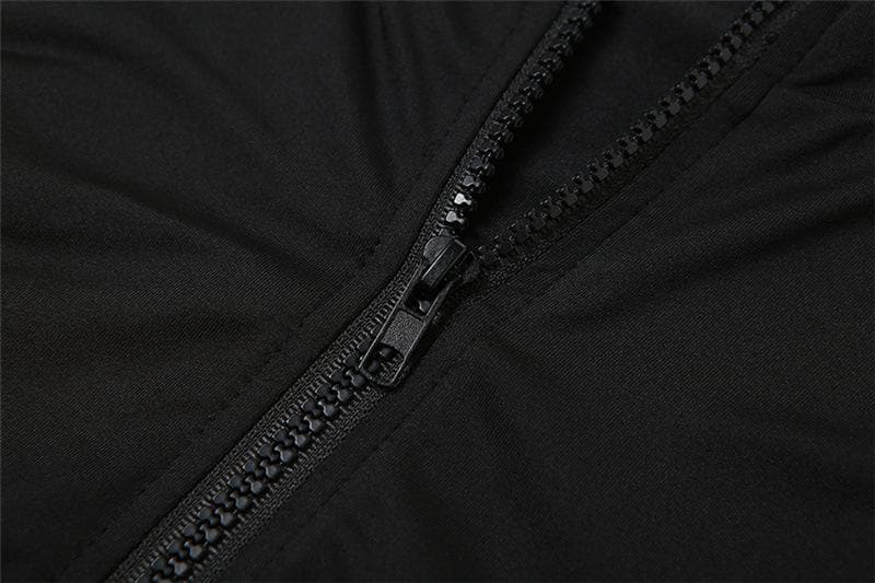 Riga mai dogon wuyan dinki mai zip-up | Kayan Biki na Mata