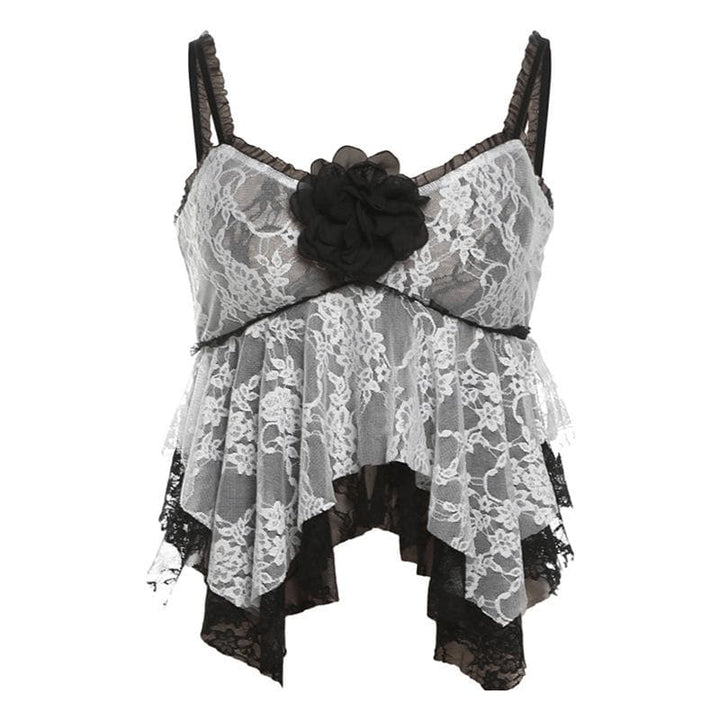 Tufafin da aka yi da lace patchwork na fure mai laushi | Kayan Biki na Mata