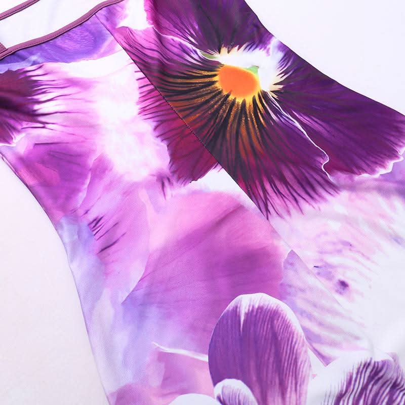 U neck flower print cami maxi dress  | Festival Outfits Women