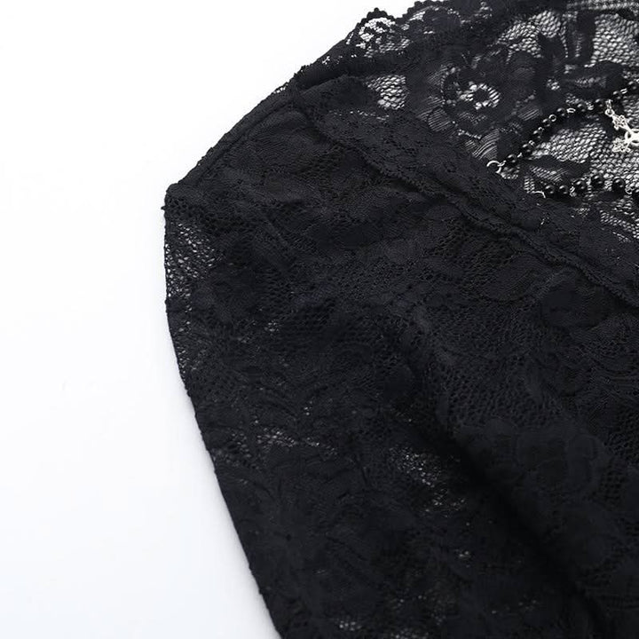 Long sleeve v neck lace top  | Festival Outfits Women