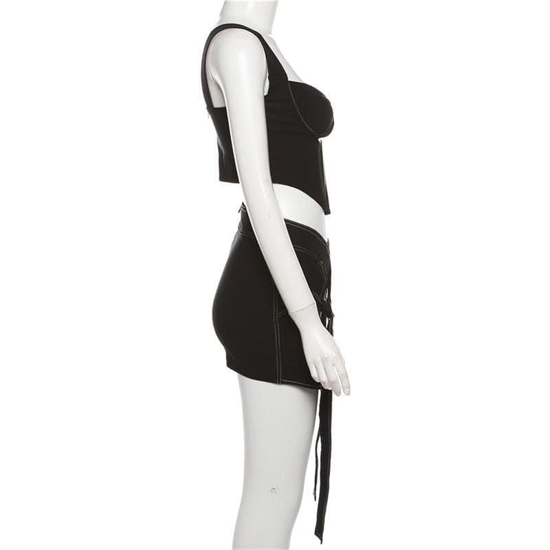 Siket ɗin siket mai kyau na zip-up cami | Kayan Biki na Mata