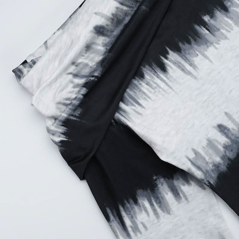 Irregular long sleeve one shoulder striped maxi dress-final-sale  | Festival Outfits Women
