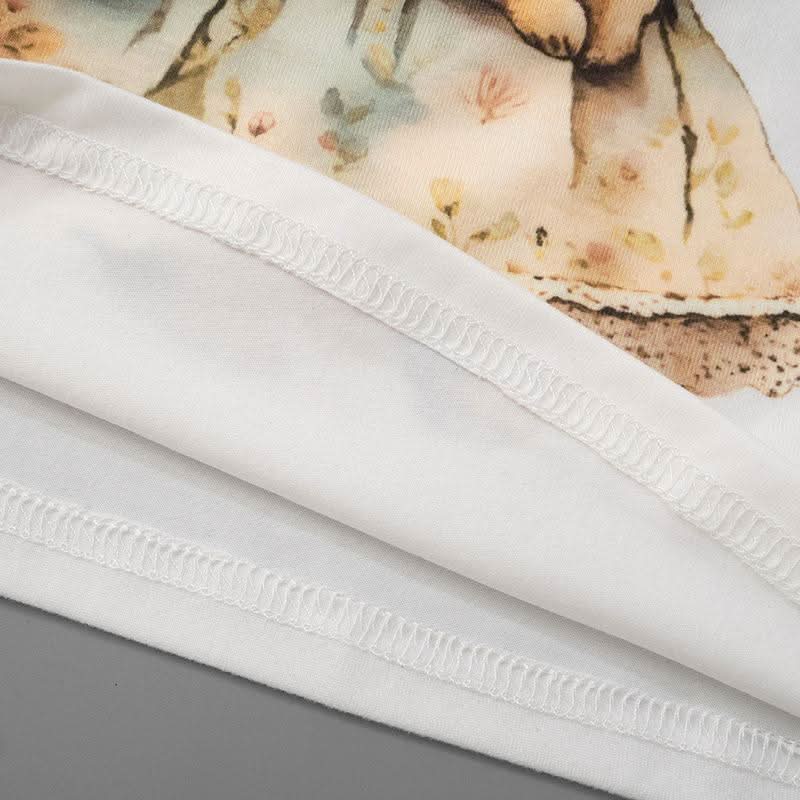 Backless squirrel pattern contrast tube top  | Festival Outfits Women