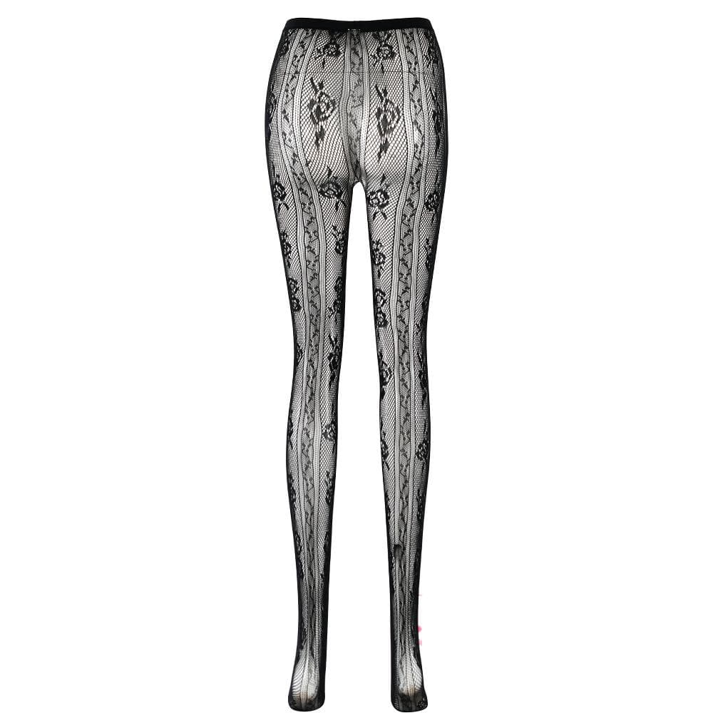 Lace hollow out bowknot contrast tights  | Festival Outfits Women