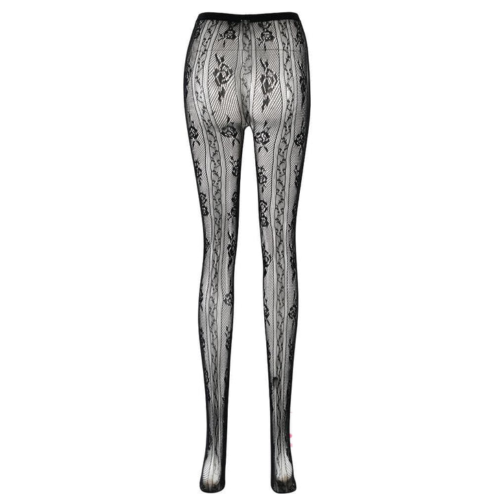 Lace hollow out bowknot contrast tights  | Festival Outfits Women