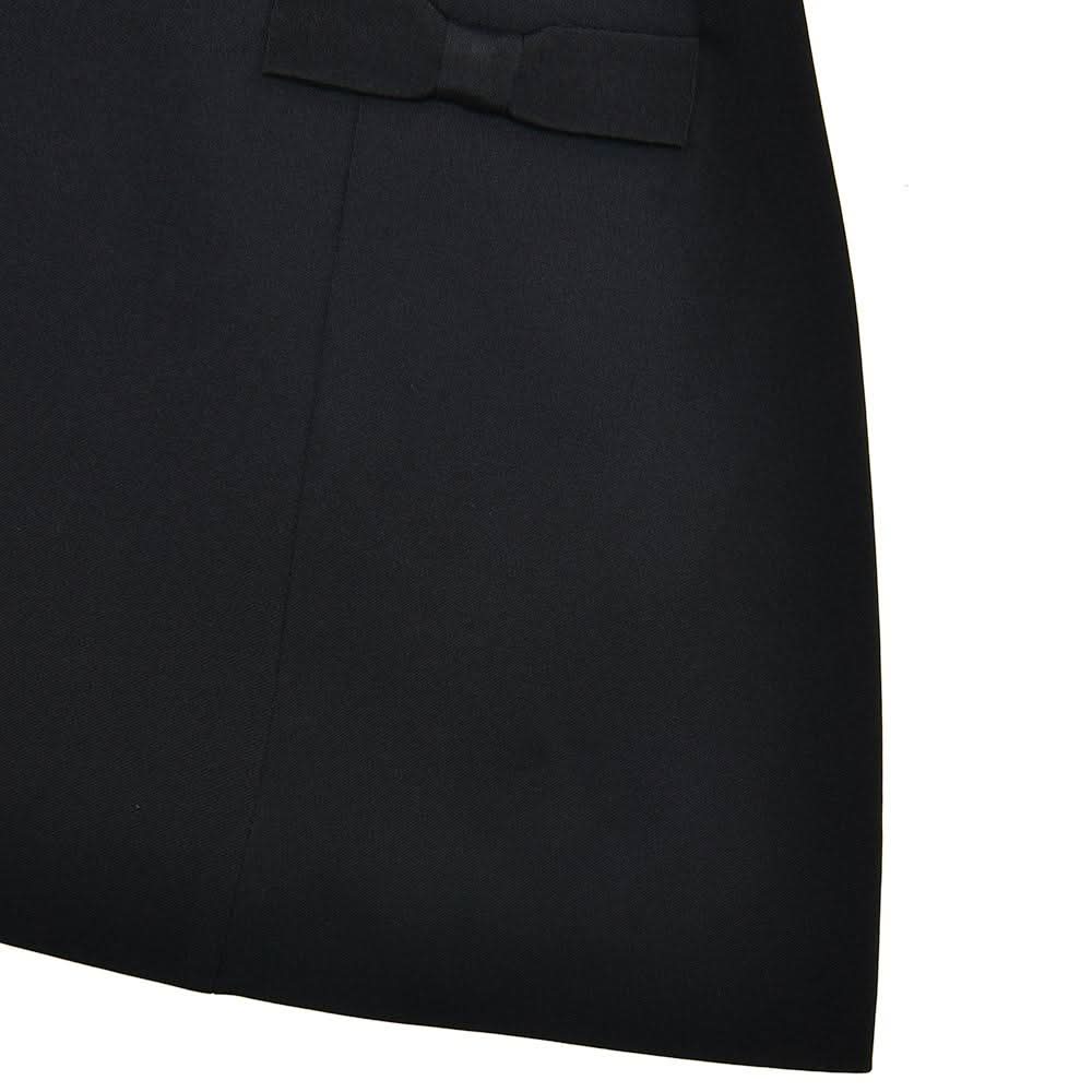 Long sleeve bowknot solid mini dress  | Festival Outfits Women