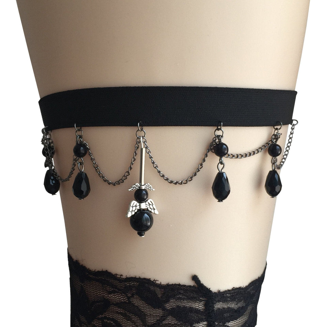 Metal chain layered pendant thigh band  | Festival Outfits Women